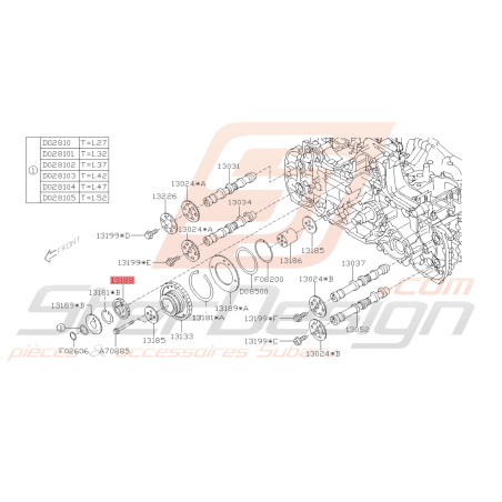 Pignon Principal de Pompe à Essence Origine pour Subaru Impreza et Forester 2010+  EE20Z DIESEL45222