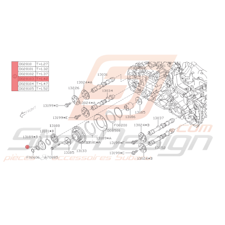 Rondelle Taille 1,42 Origine Subaru Diesel FORESTER WRX 2008 - 201245237