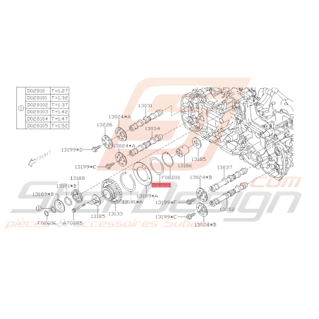 Rondelle Origine Subaru Diesel FORESTER WRX 2008 - 201145242