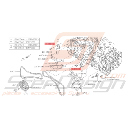 Boulon Courroie de Distribution Origine Subaru Diesel WRX 2008-201145247