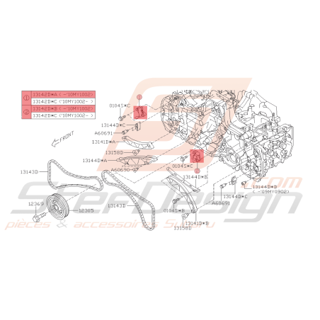 Tendeur de chaîne Origine Subaru DIESEL FORESTER WRX et XV45255