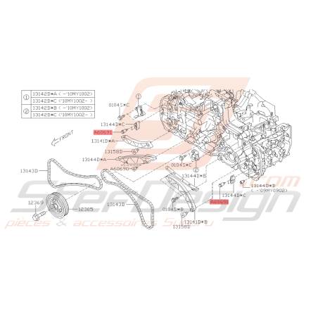 Boulon Origine Subaru WRX Diesel 2008 - 201145260