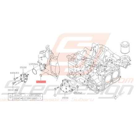 Joint torique de pompe de balayage Subaru FORESTER WRX Diesel 2008-201245313