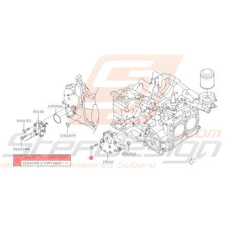 Boulon Origine Subaru  WRX FORESTER Turbo diesel 2008 -201045317