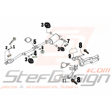 Schéma Support échappement Origine Subaru GT 01-10/0245334