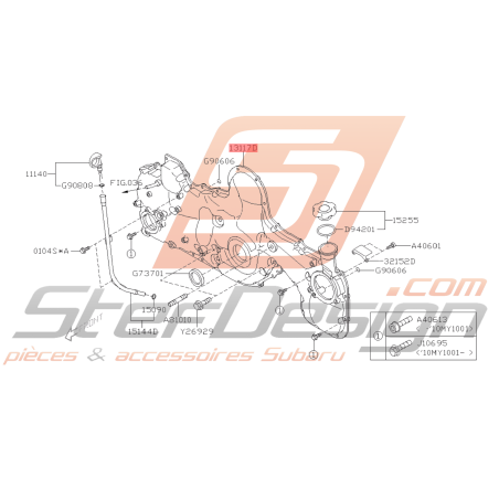 Carter cache de distribution Origine Subaru FORESTER WRX Diesel 2008 - 201245340