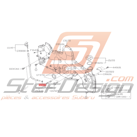 Joint de conduit de jauge a huile SUBARU BRZ / TOYOTA GT 86/IMPREZA et FORESTER DIESEL45341