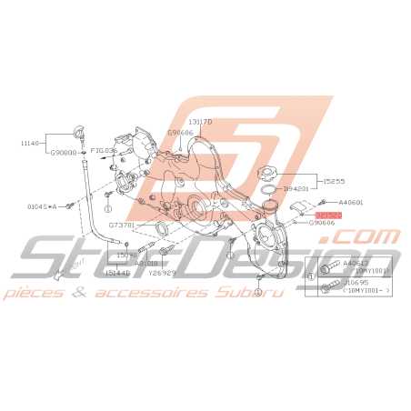 déflecteur d’huile Origine Subaru FORESTER WRX Diesel 2008 - 201245344