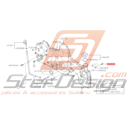 Boulon Origine Subaru FORESTER WRX Diesel 2008 - 201245345