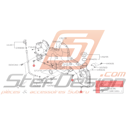 Boulon Origine Subaru FORESTER WRX Diesel 2008 - 201245346