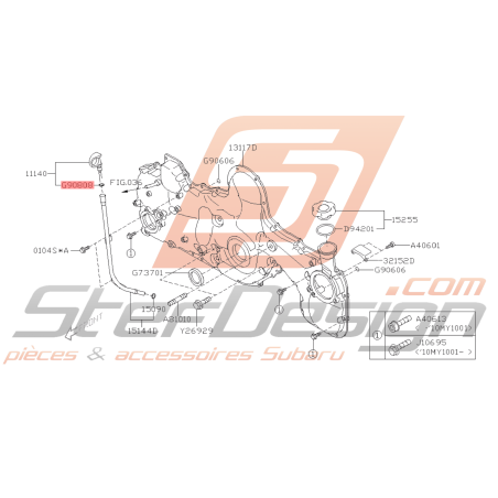 Joint Torique Jauge a huile Origine SUBARU GT 93-00 WRX STI 01-19 FORESTER 97-02/05-1245350