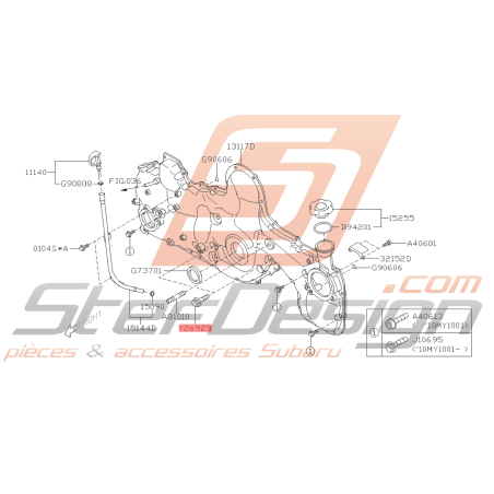 Boulon Origine Subaru FORESTER WRX Diesel 2008 - 201245351