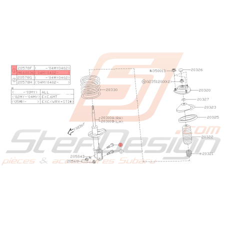 Vis Amortisseur Subaru45530