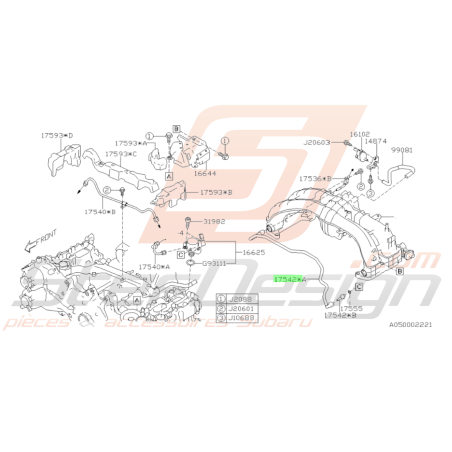 Durite Essence Origine Subaru XV 2017 - 201845566