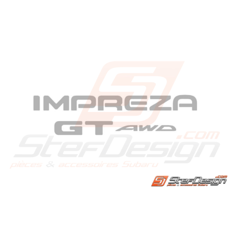 Autocollant subaru impreza GT awd Couleur NOIR45592