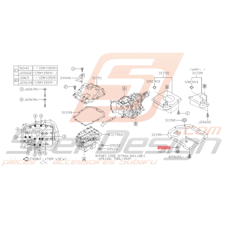 Joint de Vidange Origine Subaru BRZ / TOYOTA GT86 /Forester45596