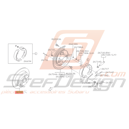 Disque de frein avant Origine SUBARU GT 1999 - 2000 Forester 02-0445599