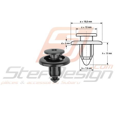 Clip Pare Choc / Passage de Roue Adaptable Subaru45622