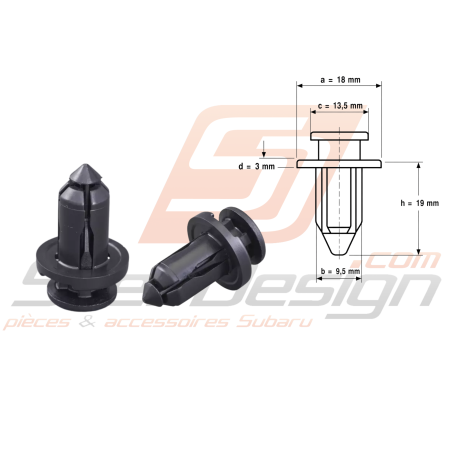 Clip Adaptable pour Subaru GT WRX/STI FORESTER45624