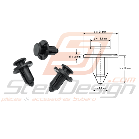 Clip Pare Choc Avant et Arrière Adaptable Subaru WRX STI 01-14 BRZ 13-1945626
