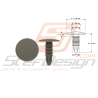 Clip de Moquette Adaptable Gris Subaru GT 12/1997 - 2000 WRX STI 2001 - 200745627