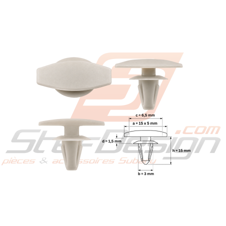 Agrafe Joint de Porte Avant Adaptable Subaru WRX STI 01-0745645