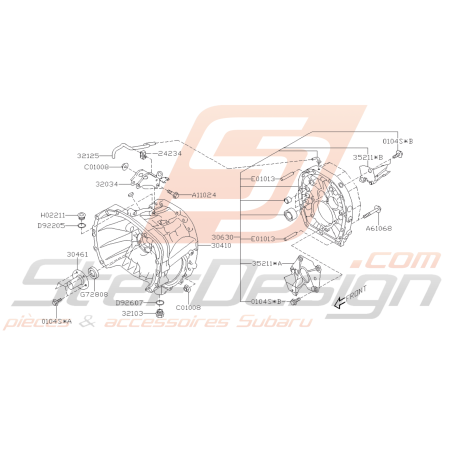 Joint de bouchon de boite Origine Subaru45650