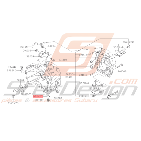 Joint plat Bouchon Boite 5/6 Origine Subaru GT WRX STI FORESTER45651