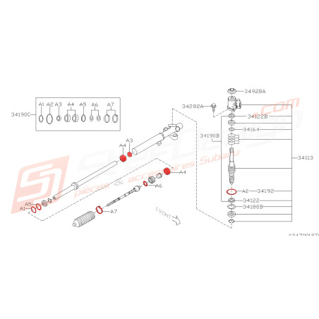 Kit réparation de crémaillère direction STI 2011 - 201445677