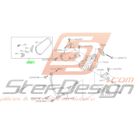 Courroie d'accessoire adaptable pour Subaru Legacy 2009-201345747