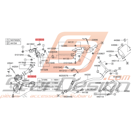Vis échappement origine Subaru STI 01-19 WRX 01-10 GT 93-00 Forester Turbo 97-02/05-0745795