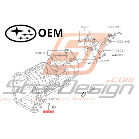 Joint de bouchon de vidange origine Subaru Legacy 2004 Tribeca 06 STI 08/1445867