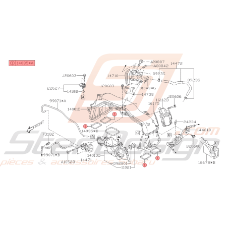 Joint de collecteur admission pour subaru EJ20Z et XV 201646062