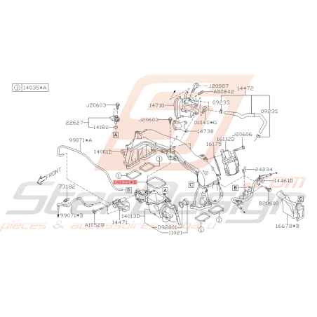 Joint de collecteur admission pour subaru Legacy 2010 XV 201646063