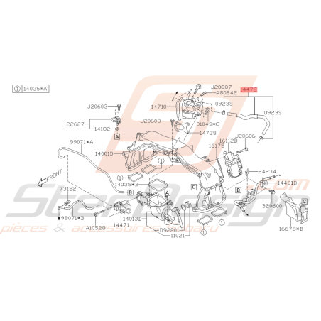 Durite d'eau Origine Subaru XV 201646069