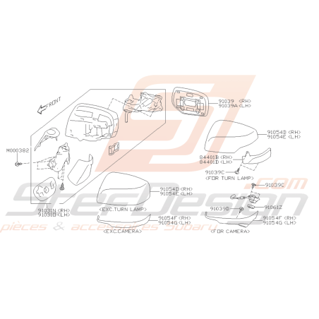 Schéma rétroviseur Origine Subaru FORESTER 201846078