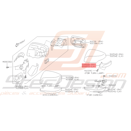 Clignotant de rétroviseur pour subaru STI/Forester 2015-201846079