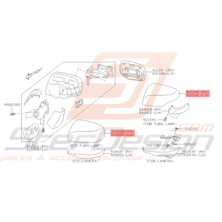 Coques rétroviseur gauche et droit non peinte origine Subaru FORESTER 201846082