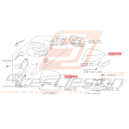 Coques rétroviseur gauche et droit Peintes Origine Subaru FORESTER 201846086