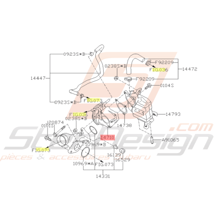 Vanne EGR Origine Subaru XV 201646095