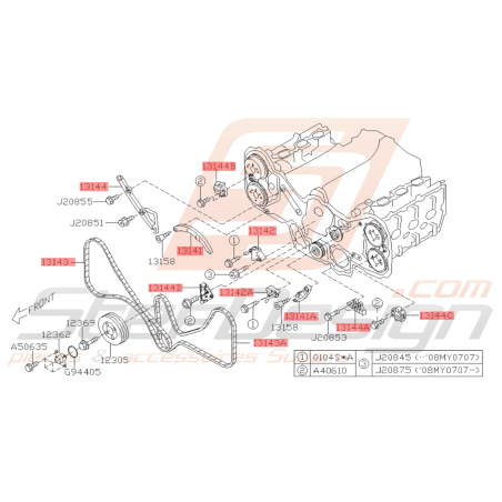 Pack Chaine Distribution Origine Subaru Legacy 2004 - 200546175
