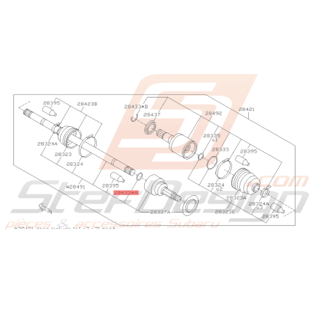 Circlip de Cardan coté roue Origine Subaru STI 2004 - 2014 BRZ 2013 - 201546267