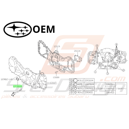 Joint Spi Carter Avant Origine Subaru Spec B Legacy46305
