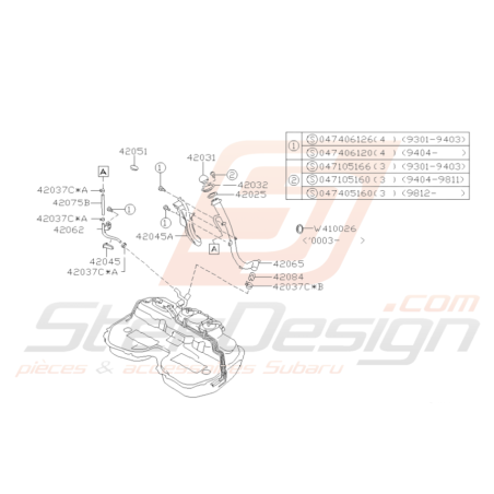 Goulotte de Remplissage Essence Adaptable Subaru GT 94-0046397