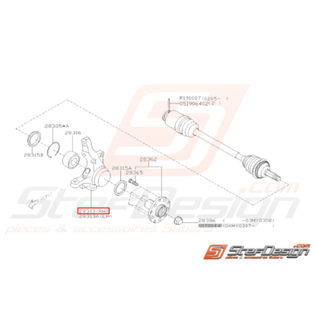 Pack 2 Moyeu Roulement avant assemblé Subaru Impreza GT 93-00 / WRX 01-07 STI 01-04-Forester46560