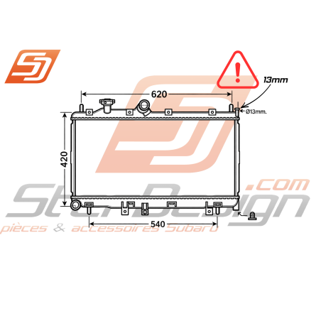 Radiateur d'eau SUBARU WRX/STI 2008 +46651