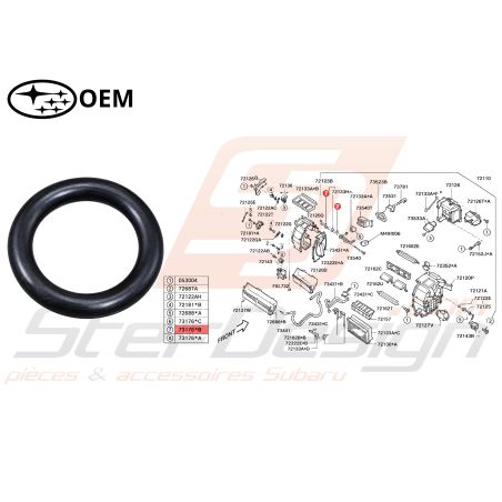 Joint torique de climatisation Origine Subaru WRX STI 2008+46657