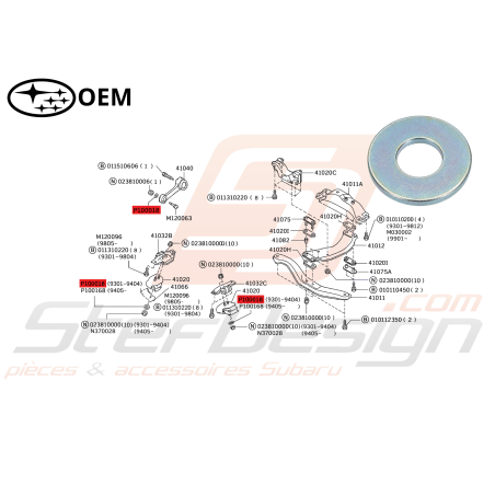 Rondelle Origine Subaru GT 93-00 WRX STI 01-14 FORESTER 97-02/05-0746878