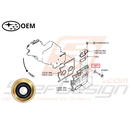 Rondelle de couvres culasses origine Subaru GT 99-00 WRX STI 01-05 FORESTER 97-0246926