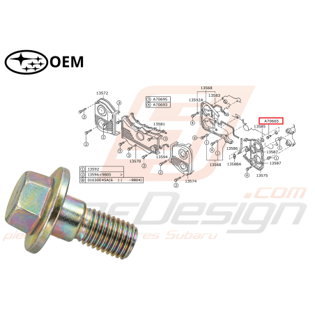 Vis de Fixation Carter Distribution GT 93-00 WRX STI 01-04/09 FORESTER 97-02/05-0746941